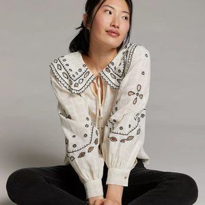 Anthropologie RAHI Sidra Embroidered Blouse, XL, Great condition